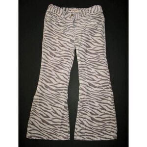 Gymboree girls pants 4 grey zebra tiger classroom kitty bootcut velveteen jeans